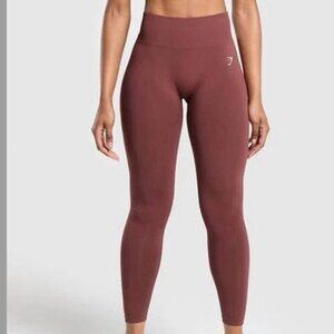 Gymshark Everyday Seamless Leggings XS Burgundy Brown